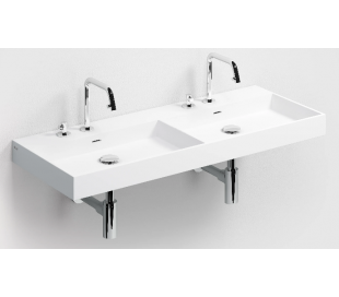 WASH ME Håndvask 110 x 42 cm Aluite - Mat hvid 2