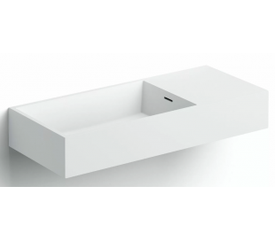 WASH ME Håndvask 70 x 42 cm Aluite - Mat hvid