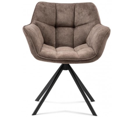 Carnaby rotérbar spisebordsstol i linned og metal H80 cm - Sort/Sand