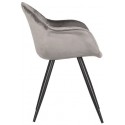 Forli spisesbordsstol i velour og metal H83 cm - Sort/Sort