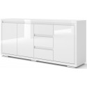Nordic sideboard i mdf og finér B133 cm - Hvid højglans