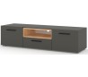 Anette tvbord i møbelplade og mdf B151 cm - Grafitgrå/Vild eg