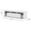 Aura tvbord i møbelplade B150 cm - Hvid