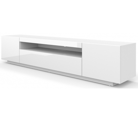 RTV tvbord i møbelplade B200 cm - Hvid