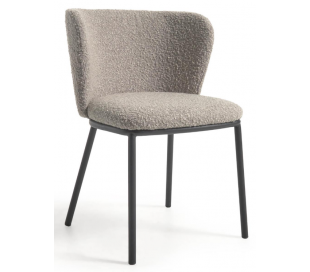 2 x Ciselia spisebordsstole i shearling H75 cm - Sort/Hvid