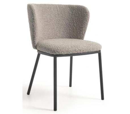 2 x Ciselia spisebordsstole i shearling H75 cm - Sort/Hvid