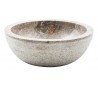 Rund håndvask i marmor Ø40 cm - Grå