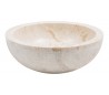 Rund håndvask i marmor Ø40 cm - Beige