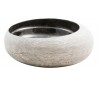 Rund håndvask i marmor Ø40 cm - Sort/Grå