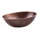 Oval håndvask i kobber 44 x 36 cm - Antik kobber