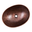 Oval håndvask i kobber 44 x 36 cm - Antik kobber