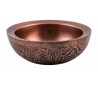 Rund håndvask i kobber Ø40 cm - Antik kobber