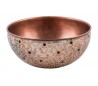 Rund håndvask i kobber Ø38 cm - Mosaik/Antik kobber