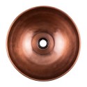 Rund håndvask i kobber Ø40 cm - Antik kobber