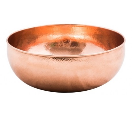 Rund håndvask i kobber Ø40 cm - Nikkel