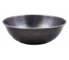 Rund håndvask i kobber Ø40 cm - Antik sort