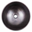 Rund håndvask i kobber Ø38 cm - Antik kobber