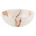 Rund håndvask i onyx Ø40 cm - Beige