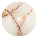 Rund håndvask i onyx Ø40 cm - Beige