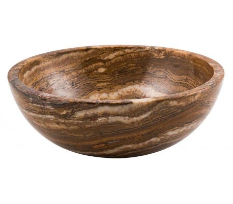 Rund håndvask i onyx Ø40 cm - Hvid