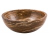 Rund håndvask i onyx Ø40 cm - Brun