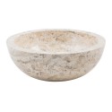 Rund håndvask i marmor Ø40 cm - Grå