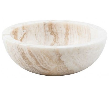 Rund håndvask i onyx Ø40 cm - Grøn