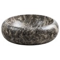 Rund håndvask i zeolite sten Ø40 cm - Gråblå