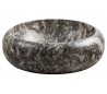 Rund håndvask i marmor Ø40 cm - Grå