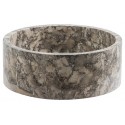 Rund håndvask i marmor Ø40 cm - Grå