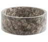 Rund håndvask i marmor Ø40 cm - Grå