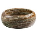 Rund håndvask i onyx Ø40 cm - Grøn