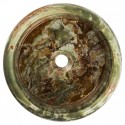 Rund håndvask i onyx Ø40 cm - Grøn