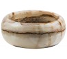 Rund håndvask i onyx Ø40 cm - Beige/Brun