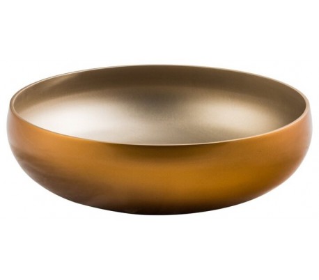 Oval håndvask i bronze 53 x 31 cm - Antik gylden