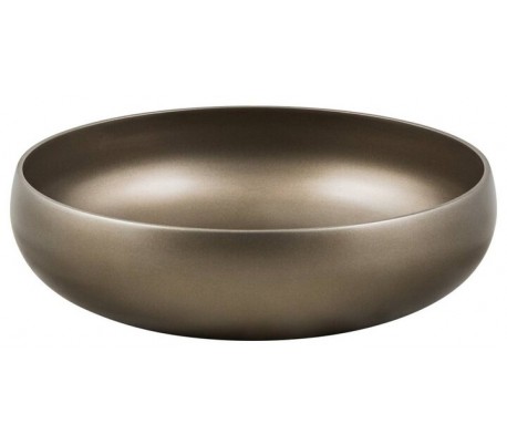 Rund håndvask i bronze Ø41 cm - Antik gylden/Antik brun