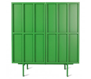 Vitrineskab i mangotræ H140 x B95 cm - Sort/Natur