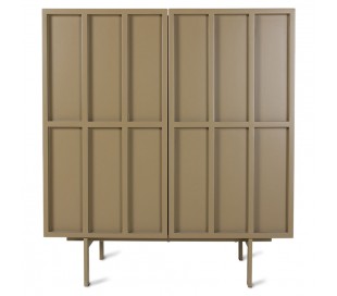 Sideboard i MDF og metal H89 x B80 cm - Stengrå