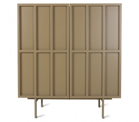 Sideboard i MDF og metal H89 x B80 cm - Stengrå