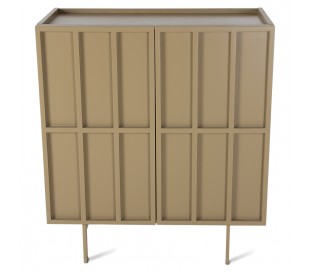 Sideboard i MDF og metal H89 x B80 cm - Stengrå 2