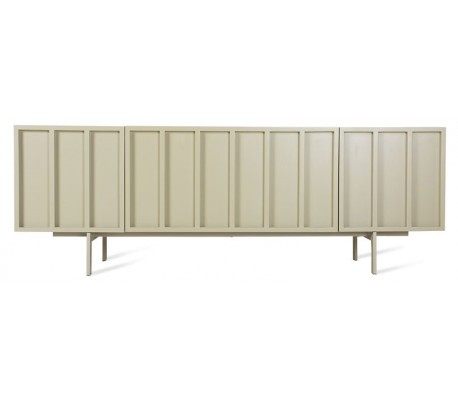 Sideboard i MDF og metal H89 x B80 cm - Stengrå