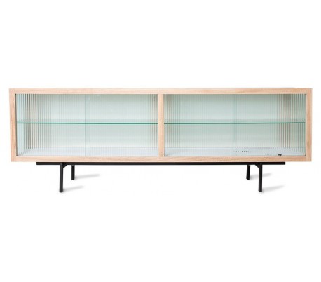 Lowboard i MDF og metal H55 x B159,5 cm - Stengrå