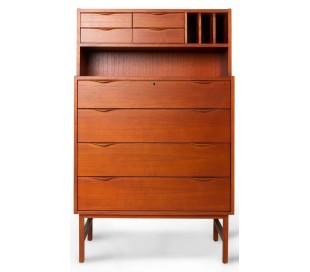 Sideboard i MDF og metal H89 x B80 cm - Orange