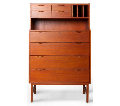 Sideboard i MDF og metal H89 x B80 cm - Orange