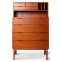 Sideboard i MDF og metal H89 x B80 cm - Orange