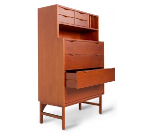 Sideboard i MDF og metal H89 x B80 cm - Orange 2