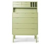 Kommode i sunkaitræ og minditræ H129 x B80 cm - Grøn