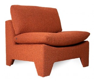 Loungestol i tekstil H76 cm - Creme