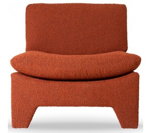 Loungestol i tekstil H76 cm - Creme 2