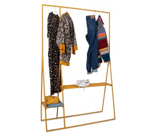 Garderobe stativ i metal H194 x B124 cm - Messing